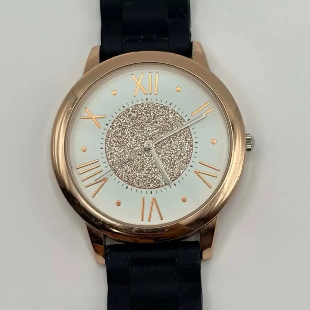 Rose Gold & Black Watch